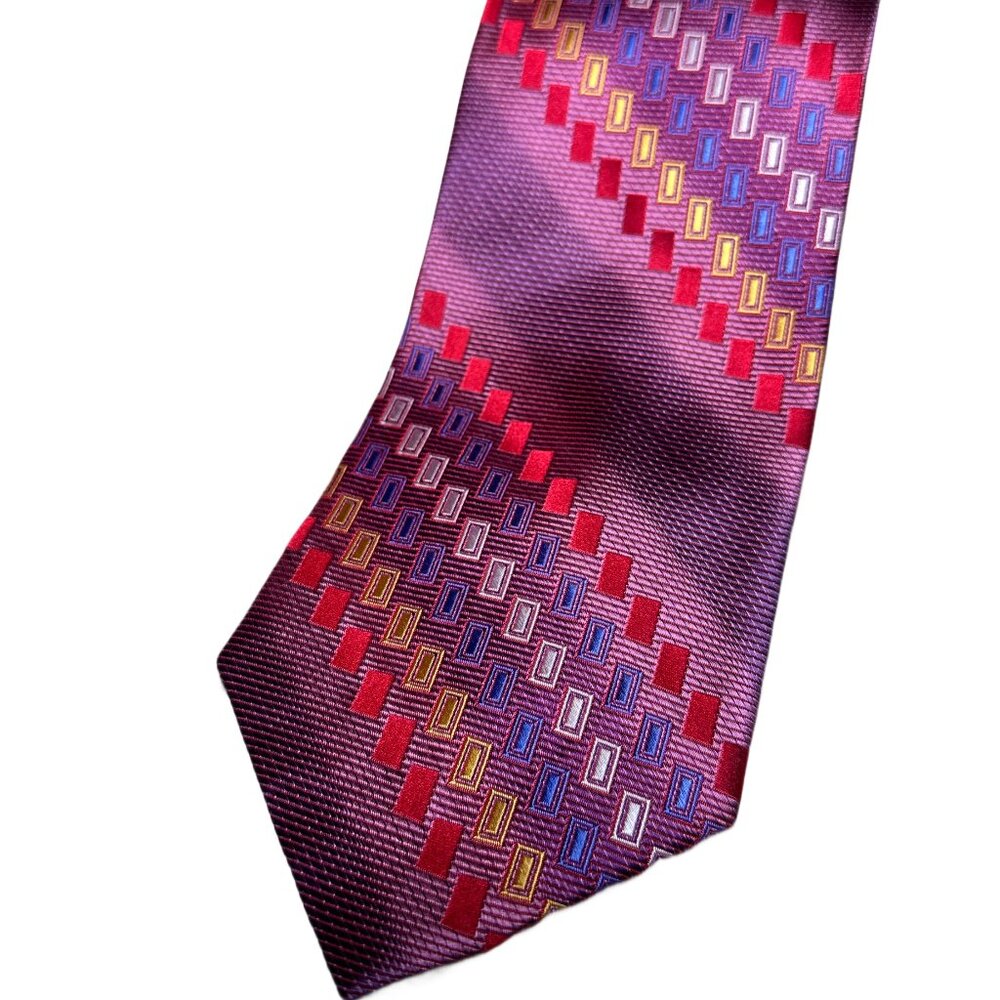 Fusion Men's Silk Tie – Retro Modern Elegance